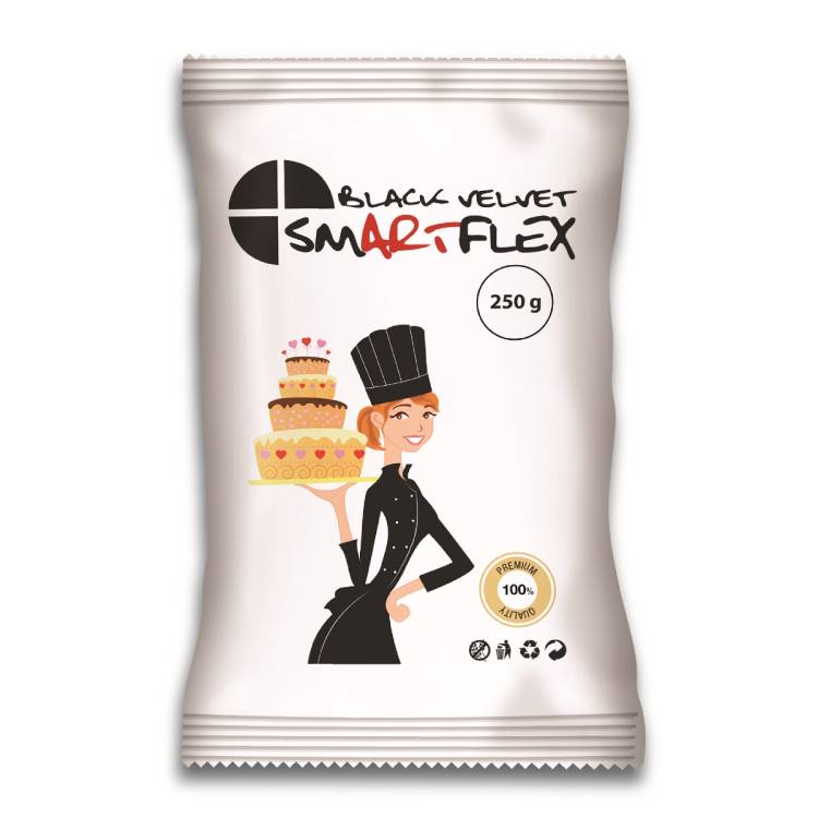 Fondán na dort černý Smartflex Black Velvet vanilka 250 g